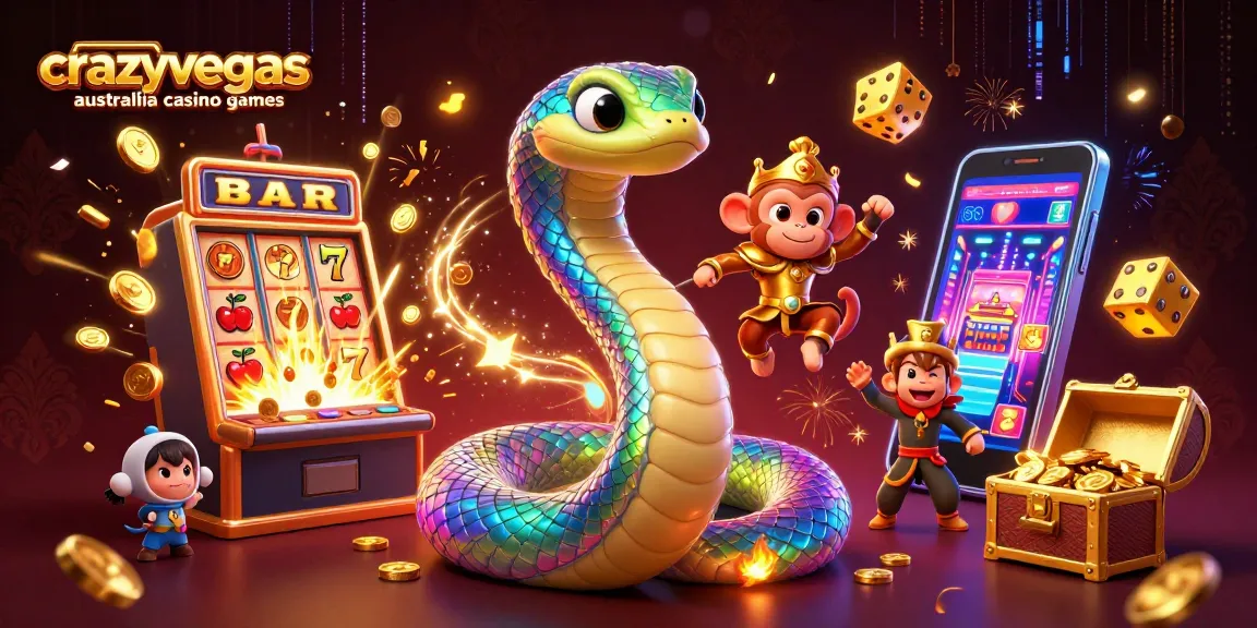 Experience thrilling action with crazyvegas australia casino games featuring a vibrant 3D scene of excitement and fortune.